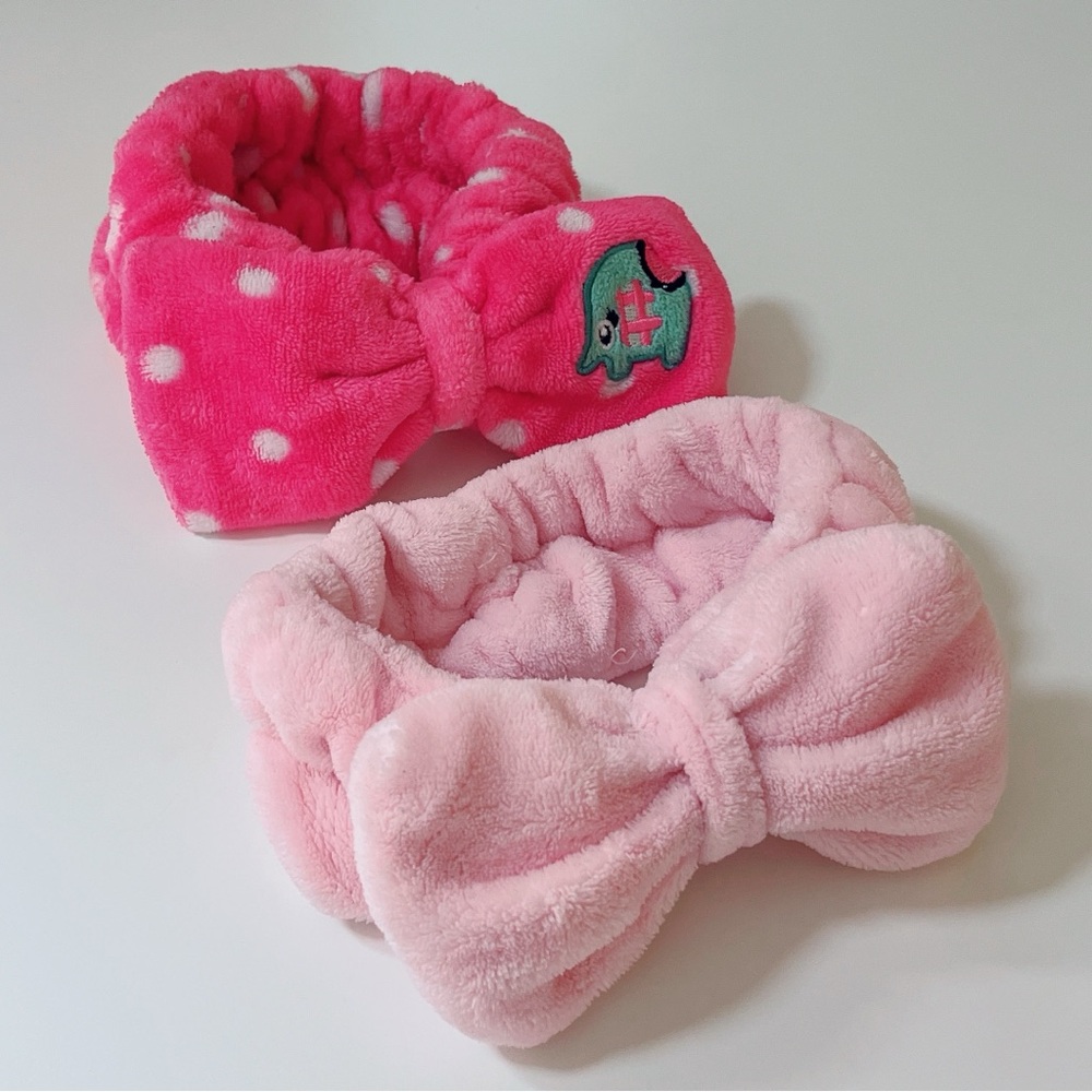 2 Soft Plush Headbands